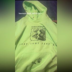 Zumiez hoodie Mint/lime green, Selling for 30$.